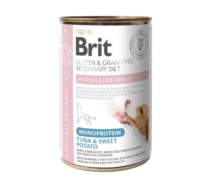 Brit Veterinary Diet Hypoallergenic Tuna & Sweet Potato koiralle 6 x 400 g