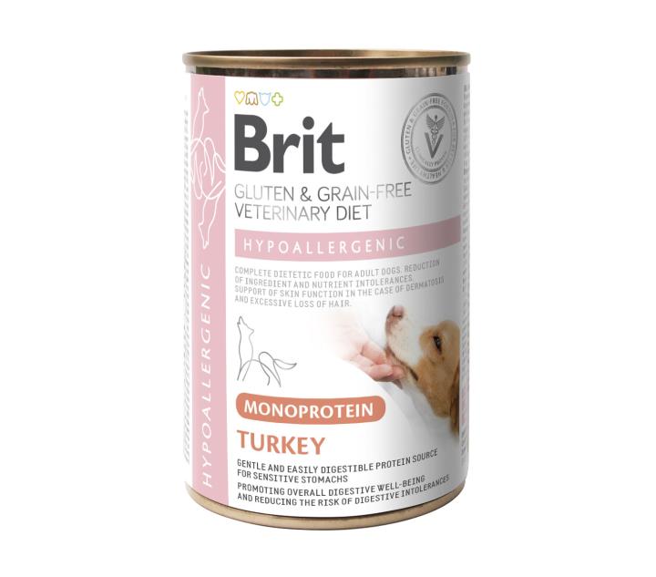 Brit Veterinary Diet Hypoallergenic Turkey koiralle 400 g MAISTELUPAKKAUS