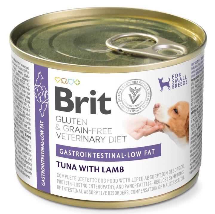 Brit Veterinary Diet Gastrointestinal-Low Fat Tuna with Lamb koiralle 200 g MAISTELUPAKKAUS