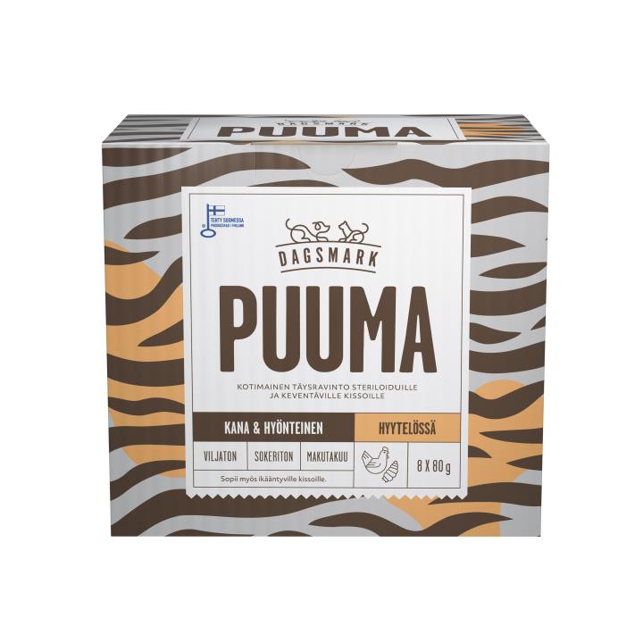 Dagsmark Puuma kana-hyönteinen hyytelössä kissalle 8 x 80 g