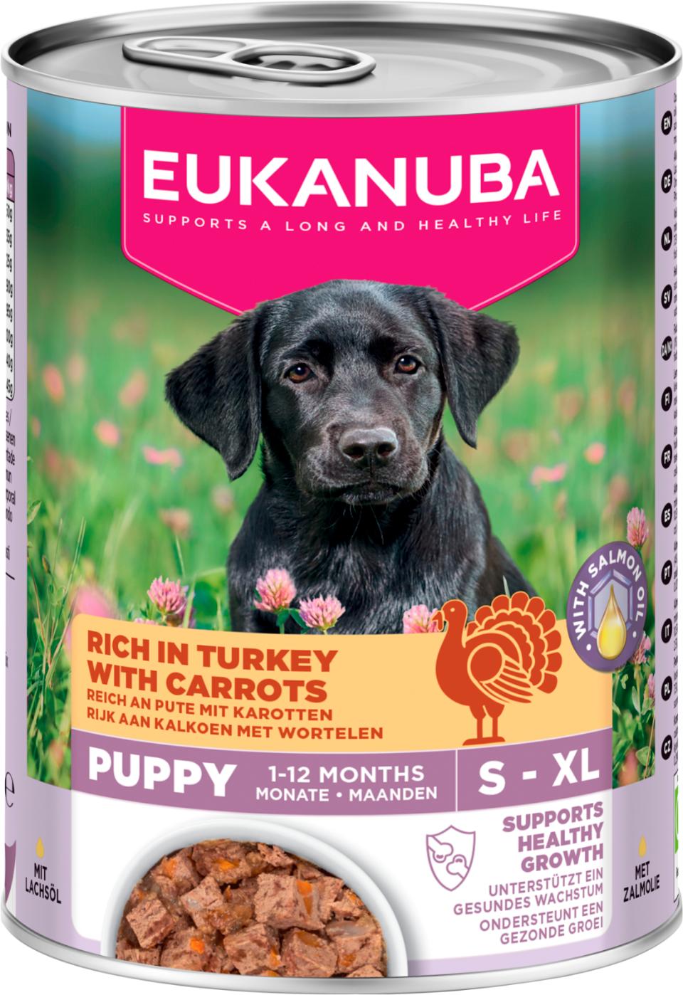 Eukanuba wet food puppies turkey with carrots koiralle 400 g