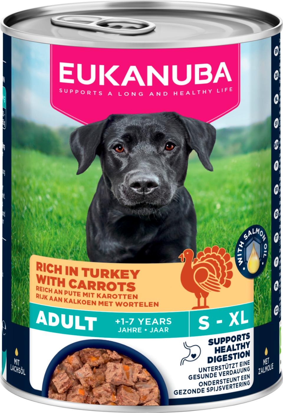 Eukanuba wet food adult turkey with carrots koiralle 400 g