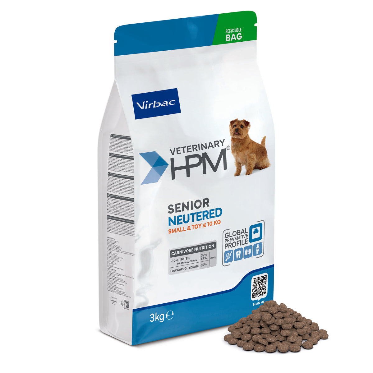 Virbac Veterinary HPM Senior Neutered Small & Toy koiralle