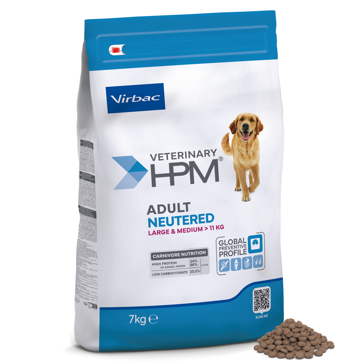 Virbac Veterinary HPM Adult Neutered Large & Medium koiralle