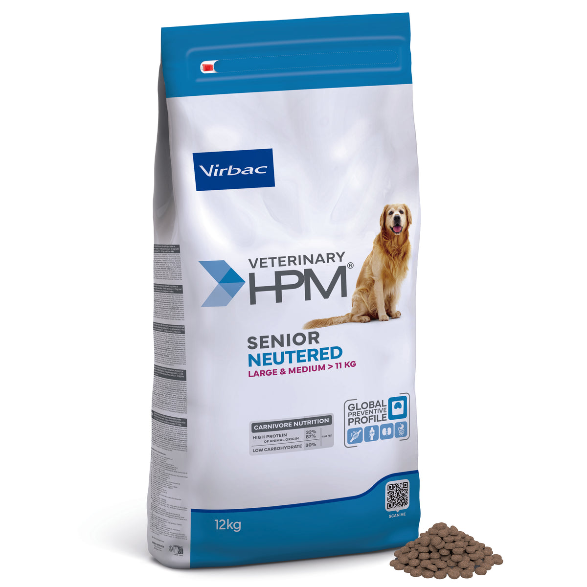 Virbac Veterinary HPM Senior Neutered Large & Medium koiralle 12 kg