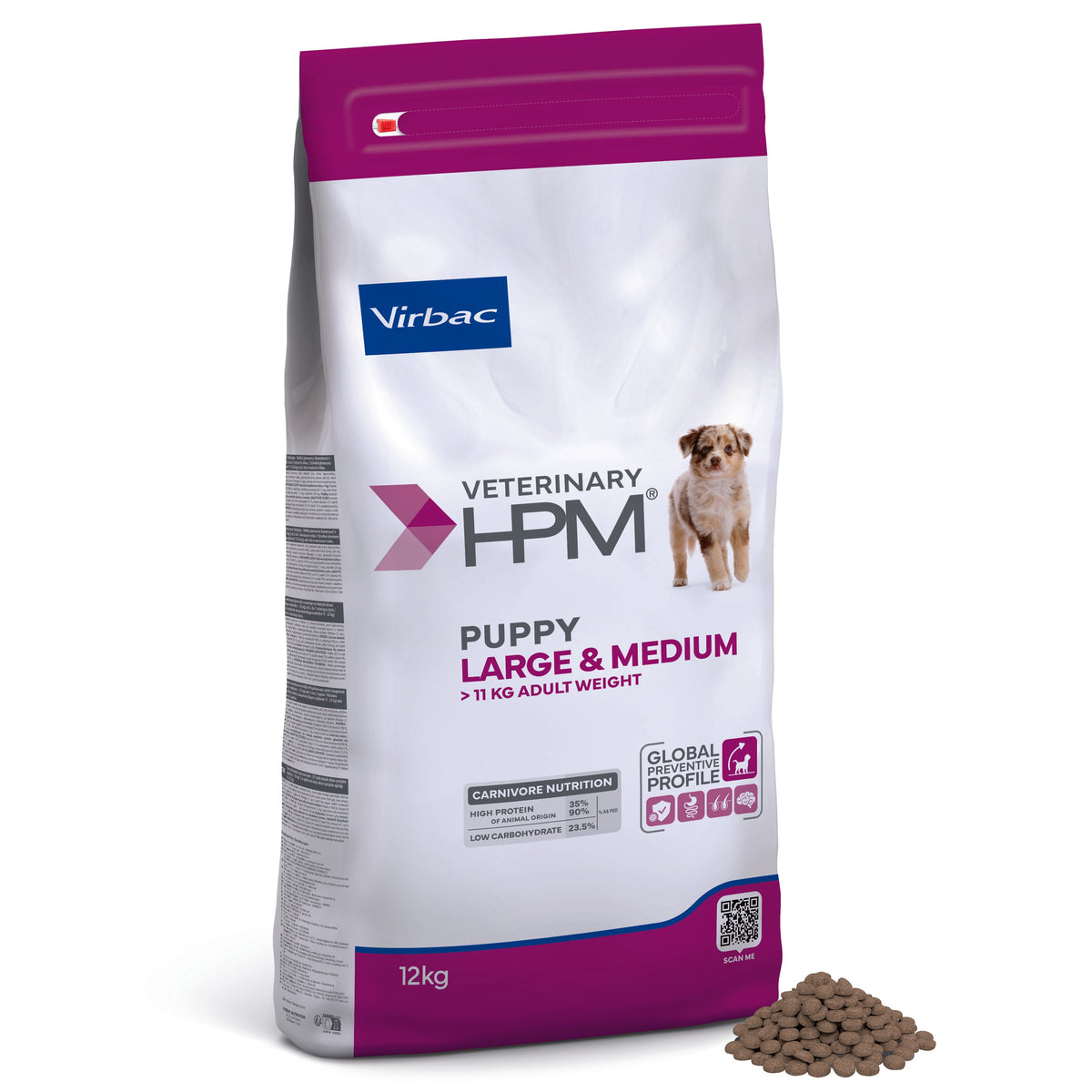 Virbac Veterinary HPM Puppy Large & Medium koiralle