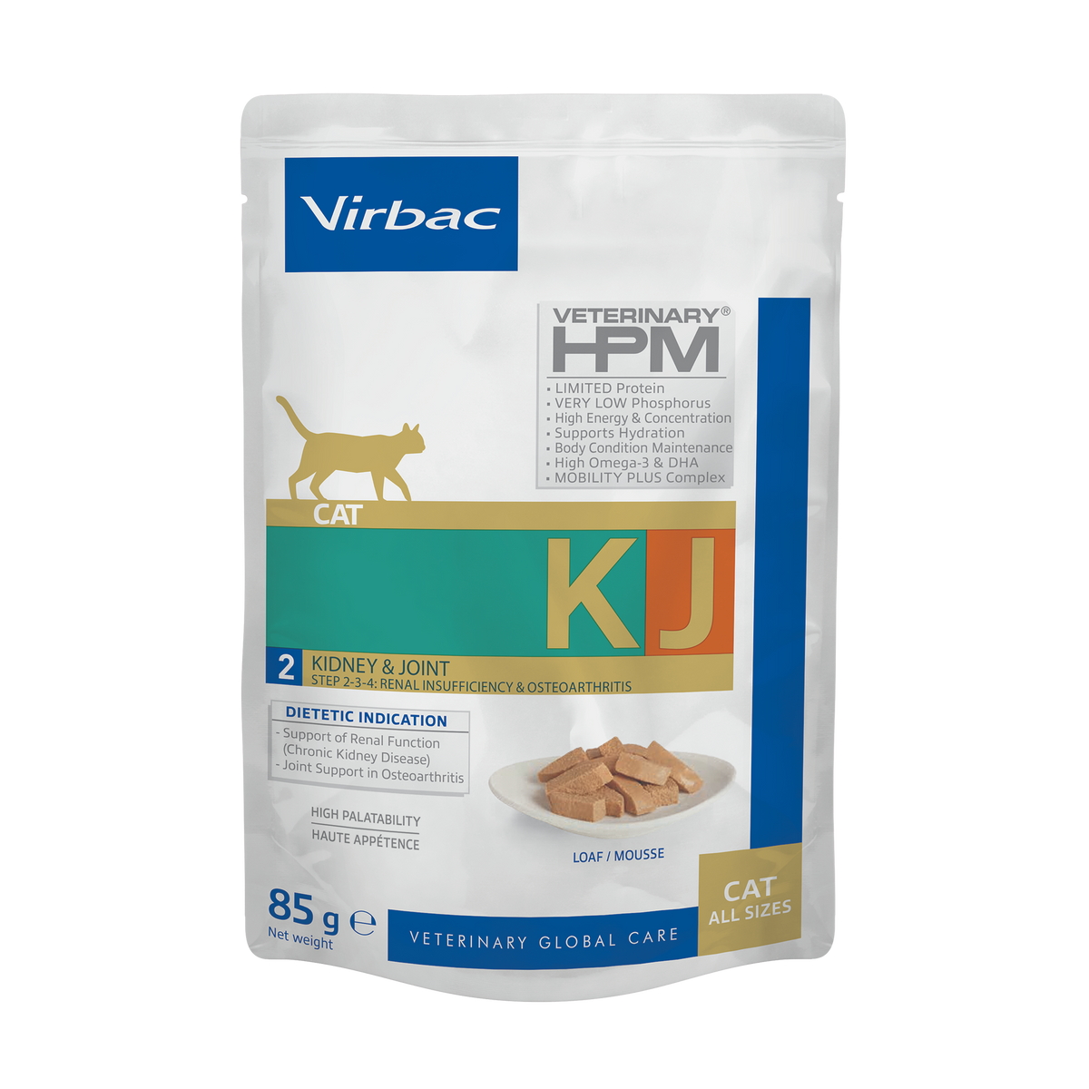 Virbac Veterinary HPM Kidney & Joint KJ2 kissalle 85 g