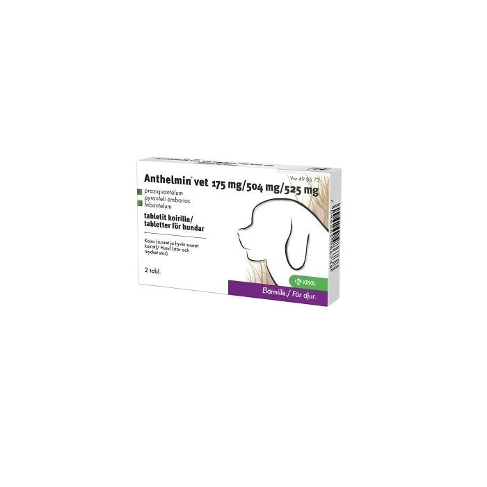 Anthelmin vet 175 mg / 504 mg / 525 mg koiralle 2 tbl