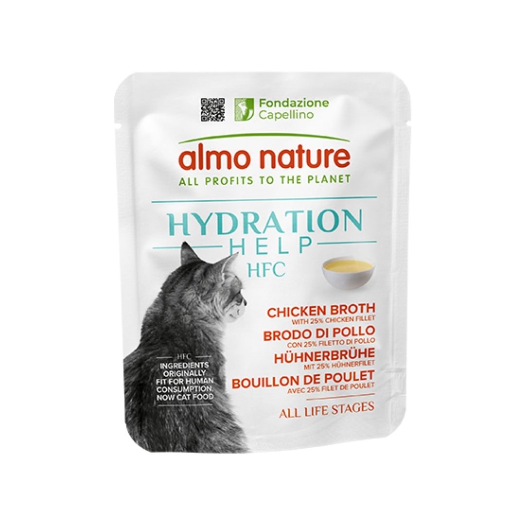 Almo Nature HFC Hydration Help Kanaliemi kanafileellä 50 g kissalle