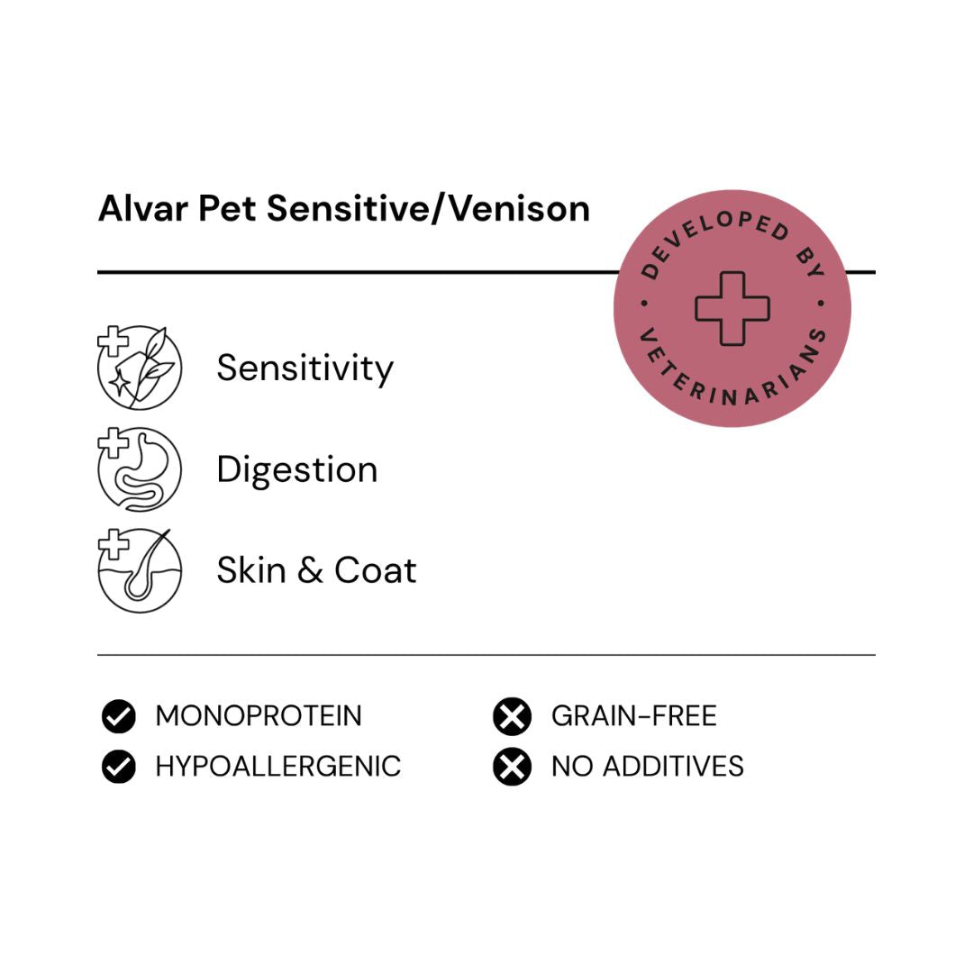 Alvar Pet Sensitive/Venison -kuivaruoka koirille
