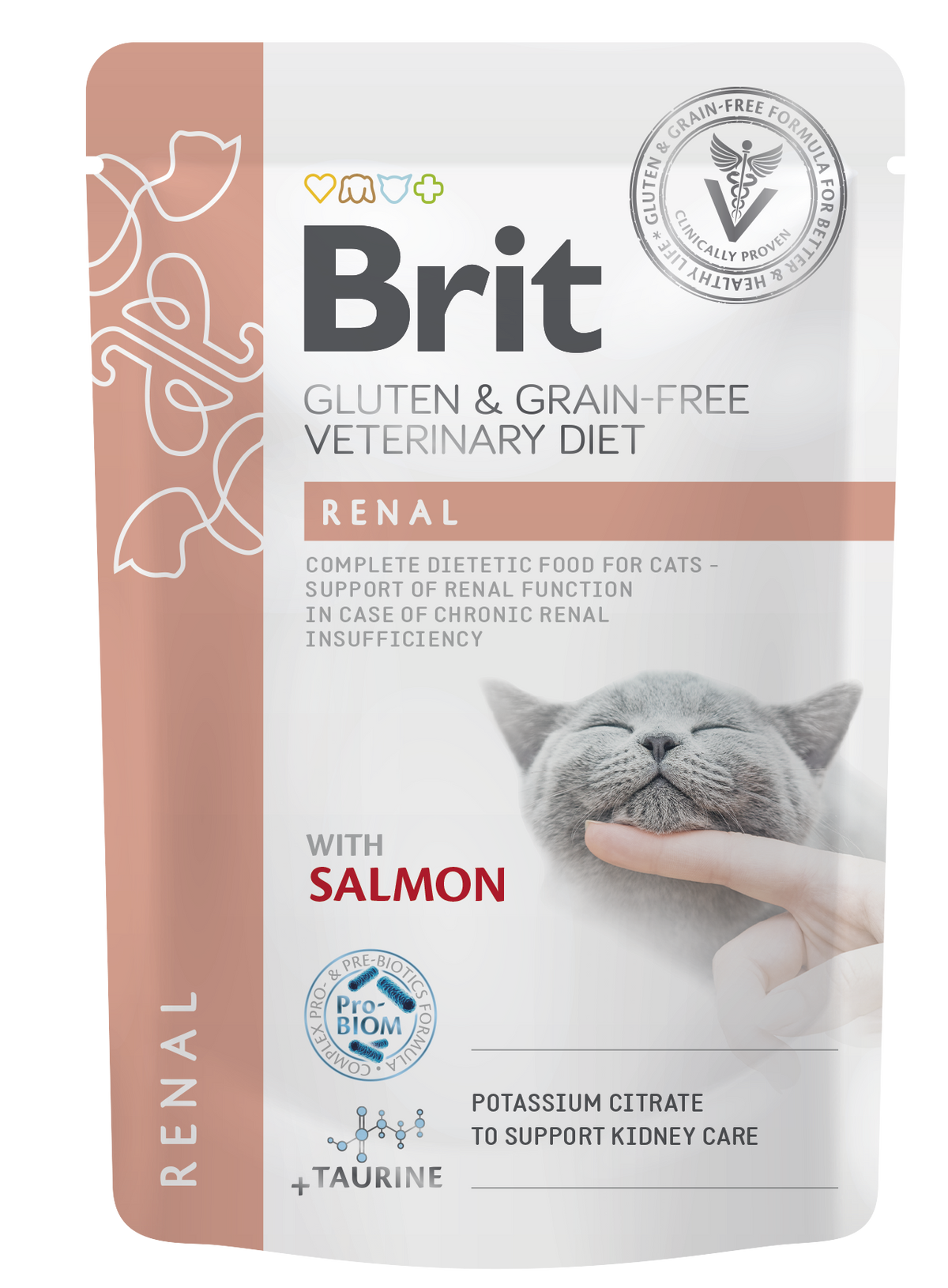 Brit Veterinary Diet Pouch Renal with Salmon kissalle 12 x 85 g