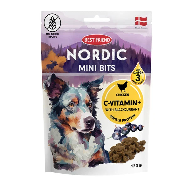 Best Friend Nordic Mini Bits C-Vitamin+ kanamakupala koiralle 120 g