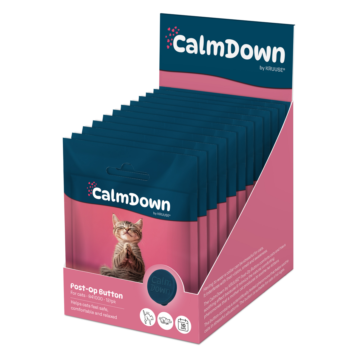 CalmDown by KRUUSE leikkauksenjälkeinen rauhoittava nappi, kissat 1 kpl