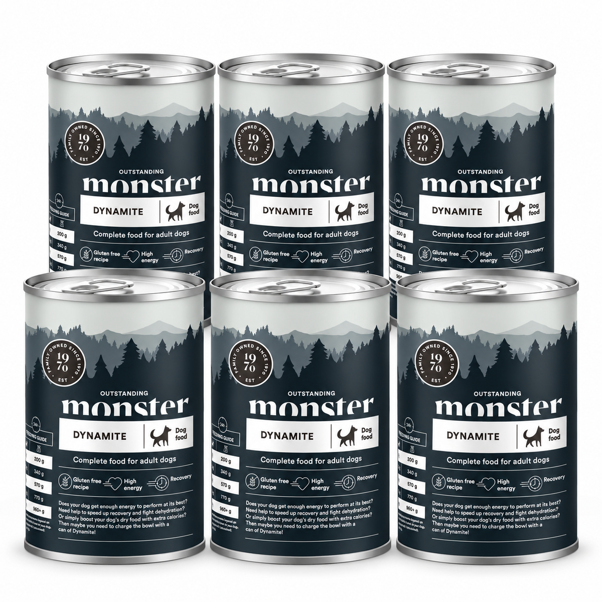 Monster Dog Adult Dynamite Chicken koiralle 6 x 400 g