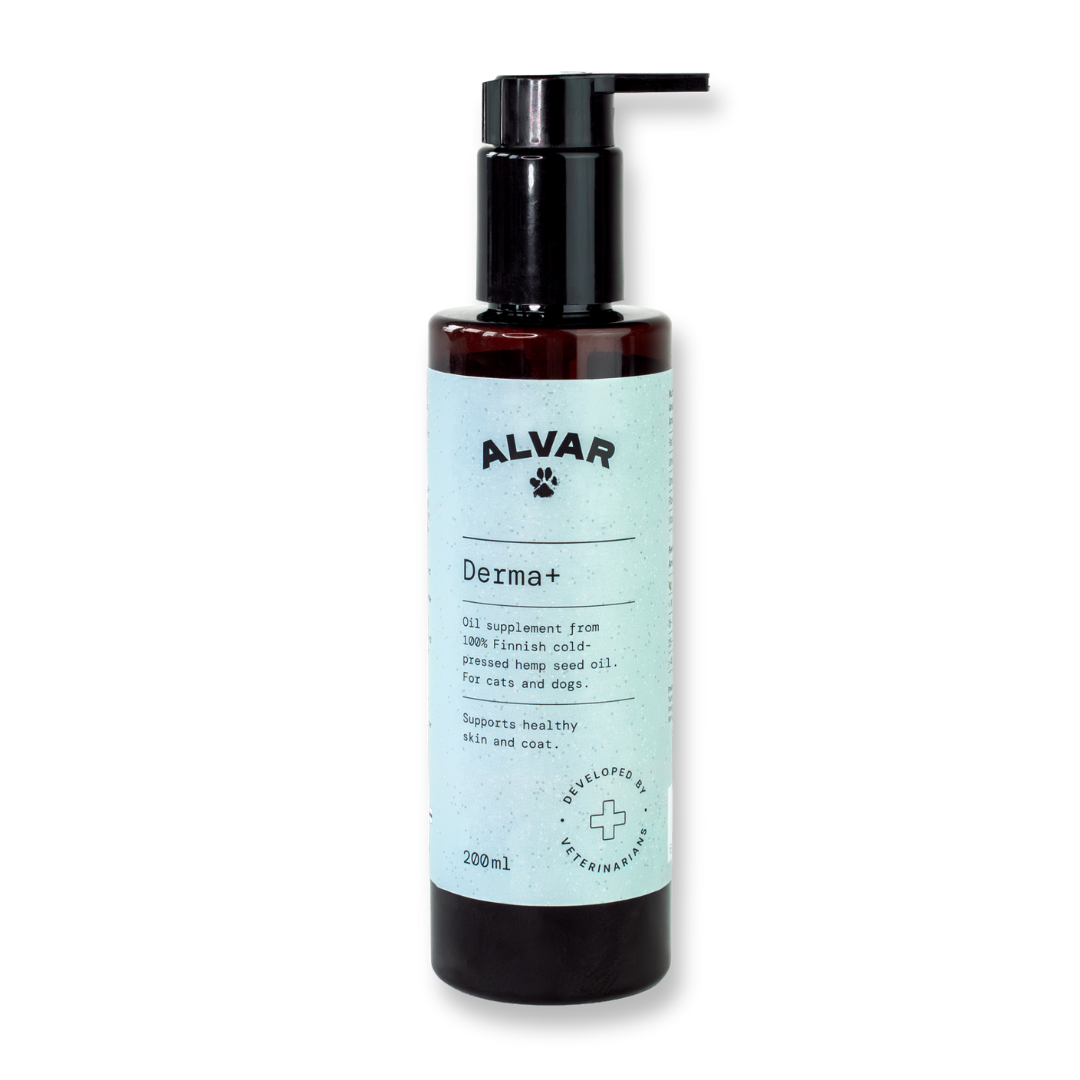 Alvar Pet Derma+ lisäravinne koiralle ja kissalle 200 ml