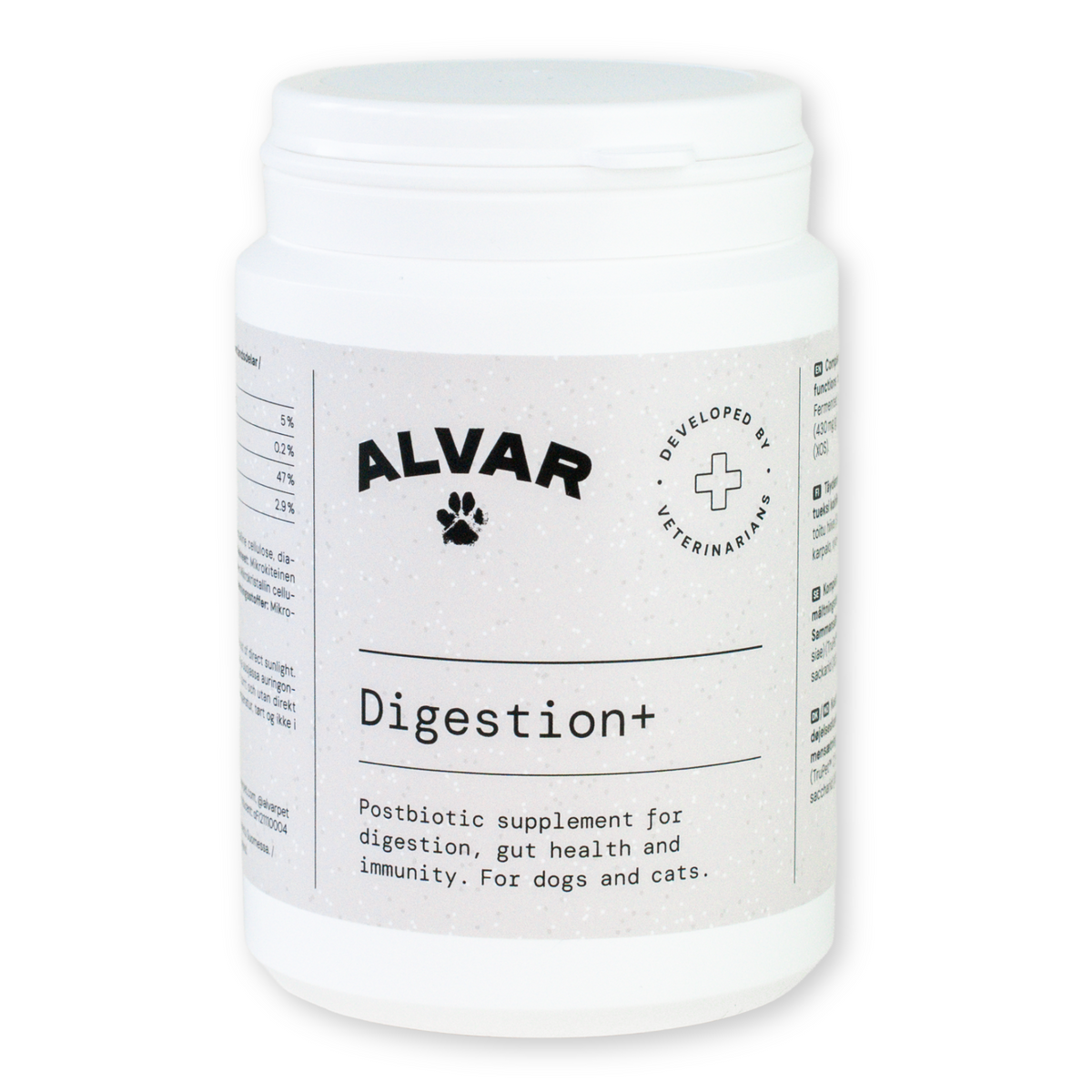 Alvar Pet Digestion+ lisäravinne koiralle ja kissalle 100 g