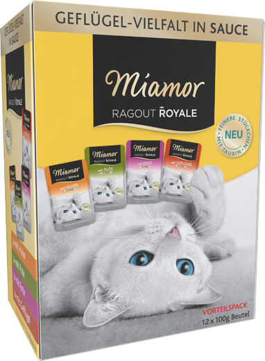Miamor Ragout Royale Sauce Lajitelma Siipikarja kissalle 12×100 g