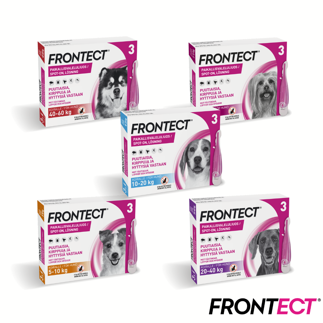 Frontect 3 x 0.5 ml paikallisvaleluliuos 2-5 kg koirille