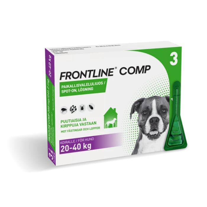 Frontline Comp 268 mg / 241.2 mg 3 x 2.68 ml paikallisvaleluliuos 20-40 kg koirille