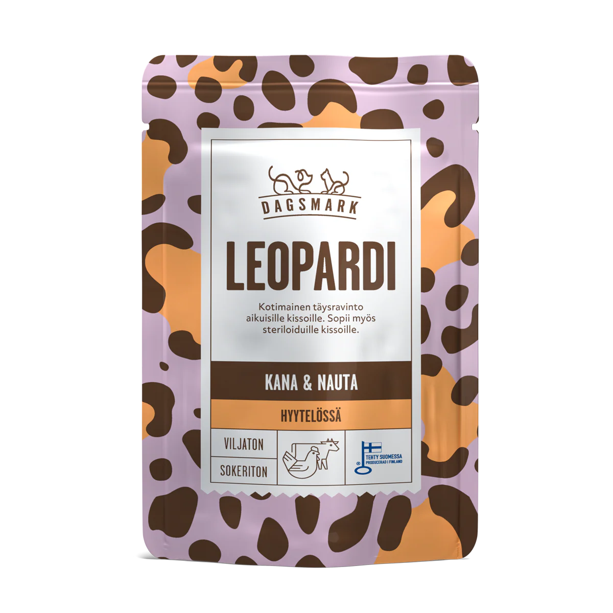 Dagsmark Leopardi kana-nauta hyytelössä kissalle 22 x 80 g SÄÄSTÖPAKKAUS