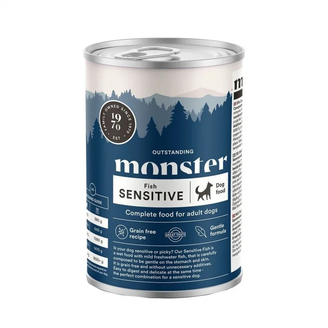 Monster Dog Adult Sensitive Fish koiralle 400 g MAISTELUPAKKAUS