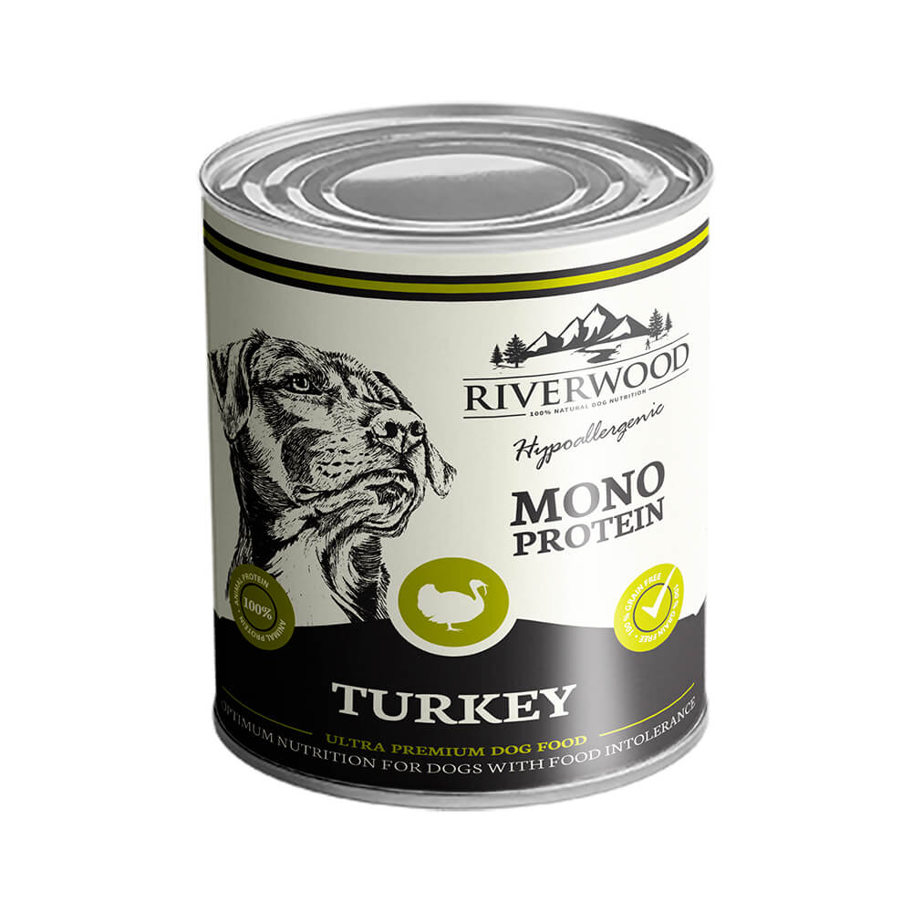 Riverwood Monoprotein Turkey säilykepurkki koiralle 400 g