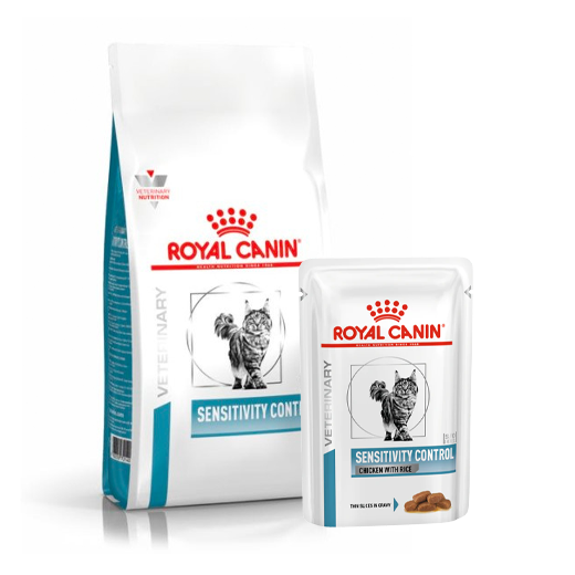 Royal Canin Veterinary Diets Sensitivity Control kissalle yhdistelmä 1,5 kg + 12 x 85 g