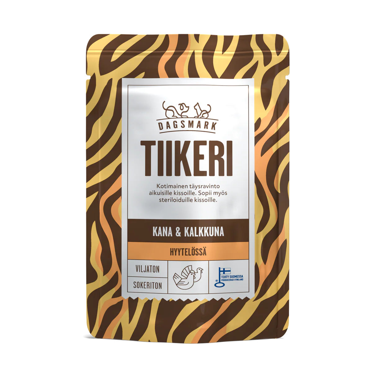 Dagsmark Tiikeri kana-kalkkuna hyytelössä kissalle 22 x 80 g SÄÄSTÖPAKKAUS