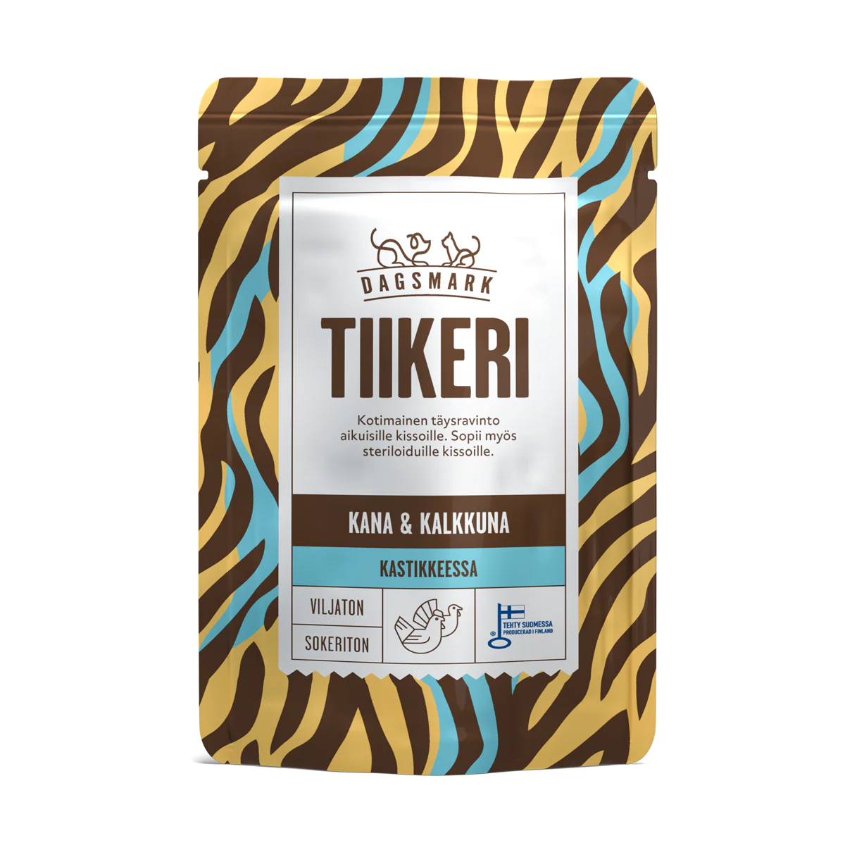 Dagsmark Tiikeri kana-kalkkuna kastikkeessa kissalle 80 g MAISTELUPAKKAUS