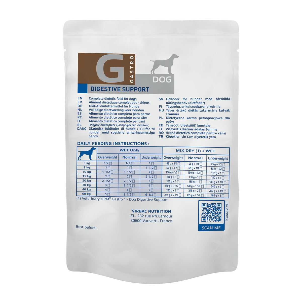 Virbac Veterinary HPM Digestive Support koiralle 9 x 300 g