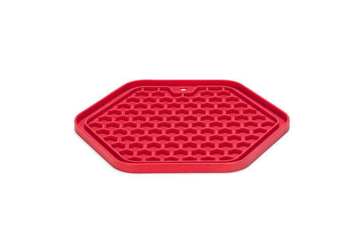 Beeztees LickMat Hexagon nuolumatto punainen 23 x 20 cm