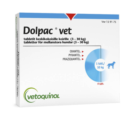 Dolpac Vet 6 fol tabletti keskikokoisille koirille