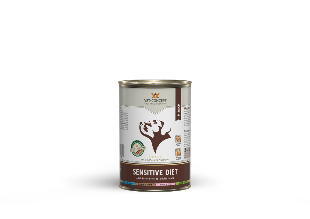 Vet Concept Koiramenu Sensitive Diet Hirsch Peura 6 x 400 g