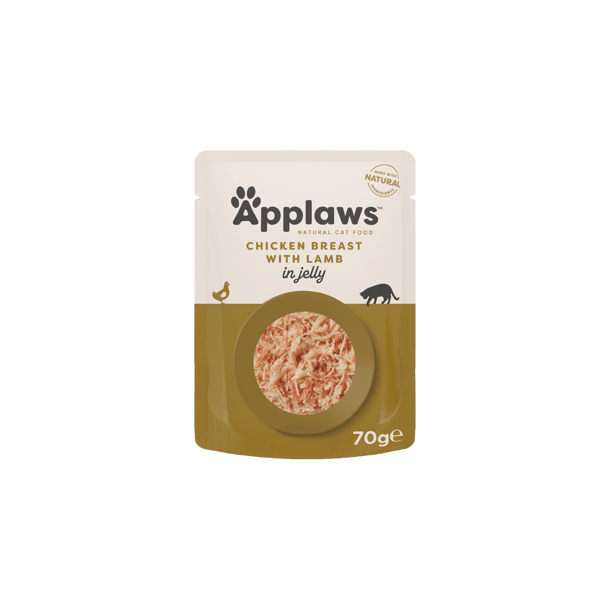 Applaws Kissa kananrinta & lammas hyytelössä annospussi 16 x 70 g