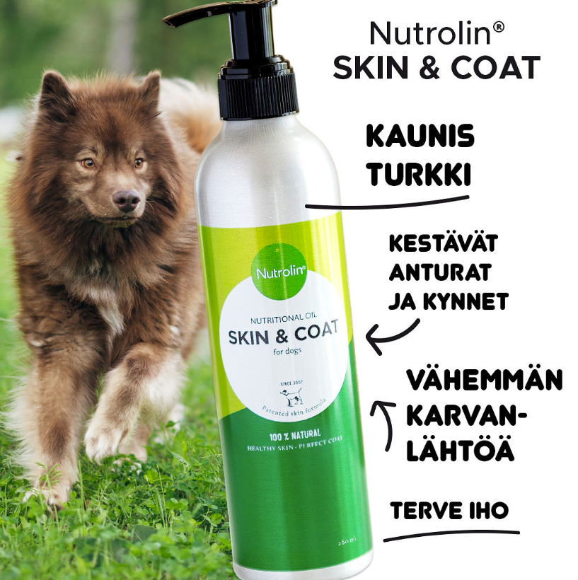 Nutrolin Skin & Coat pumppupullo koiralle