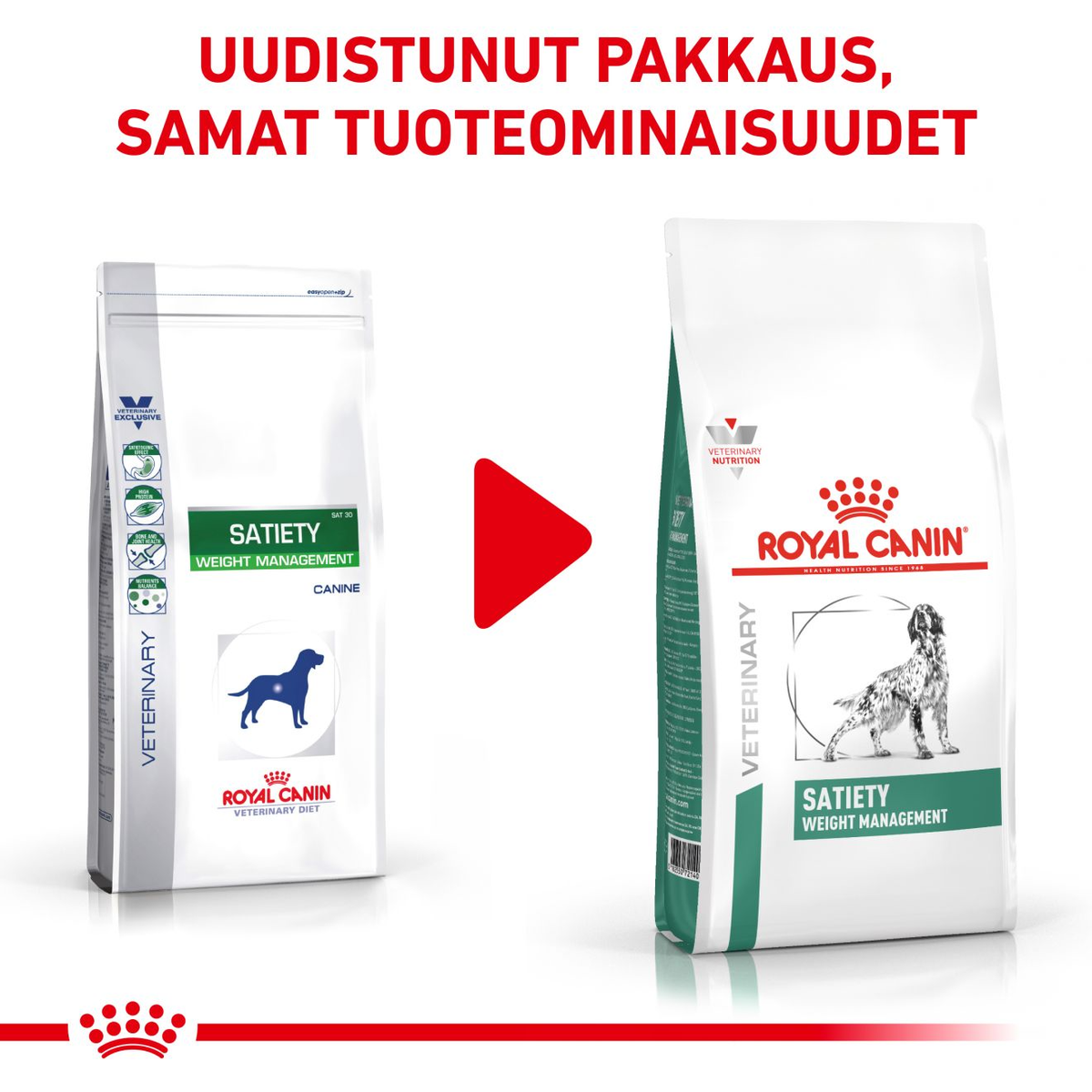 Royal Canin Veterinary Diets Weight Management Satiety koiran kuivaruoka 2 x 12 kg TUPLAPAKKAUS