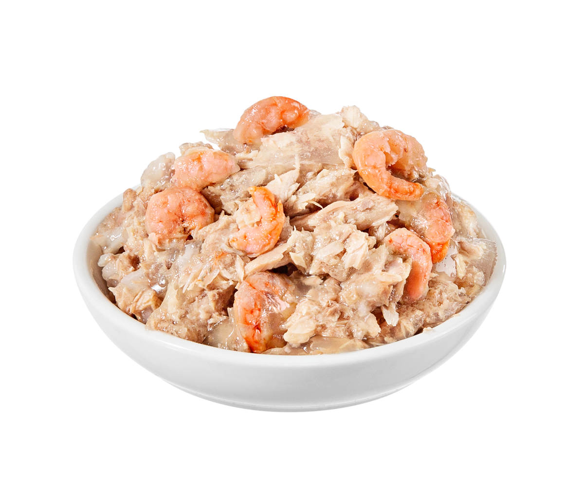 PrimaCat Fillets Tonnikala-lohi & tonnikala-katkarapu hyytelössä kissoille 4 x 50 g