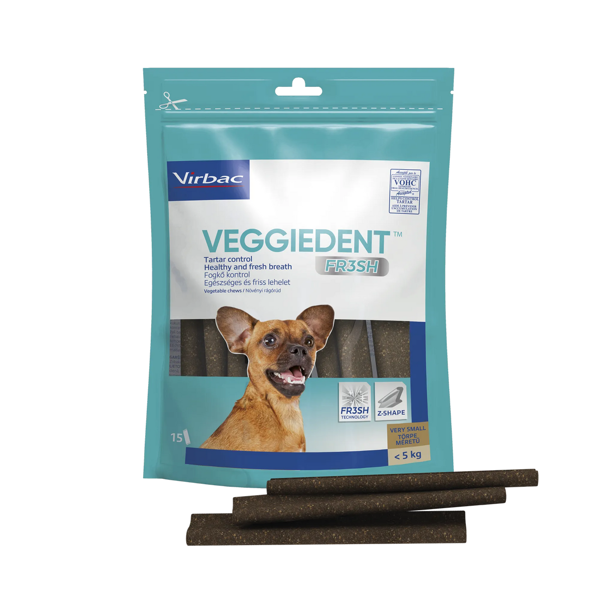 Virbac VeggieDent purupalat koiralle Alle 5 kg