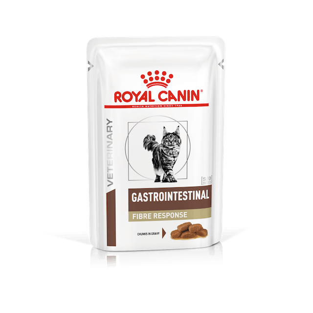 Royal Canin Veterinary Diets Gastrointestinal Fibre Response Chunks in Gravy Pouch kissan märkäruoka 85 g MAISTELUPAKKAUS