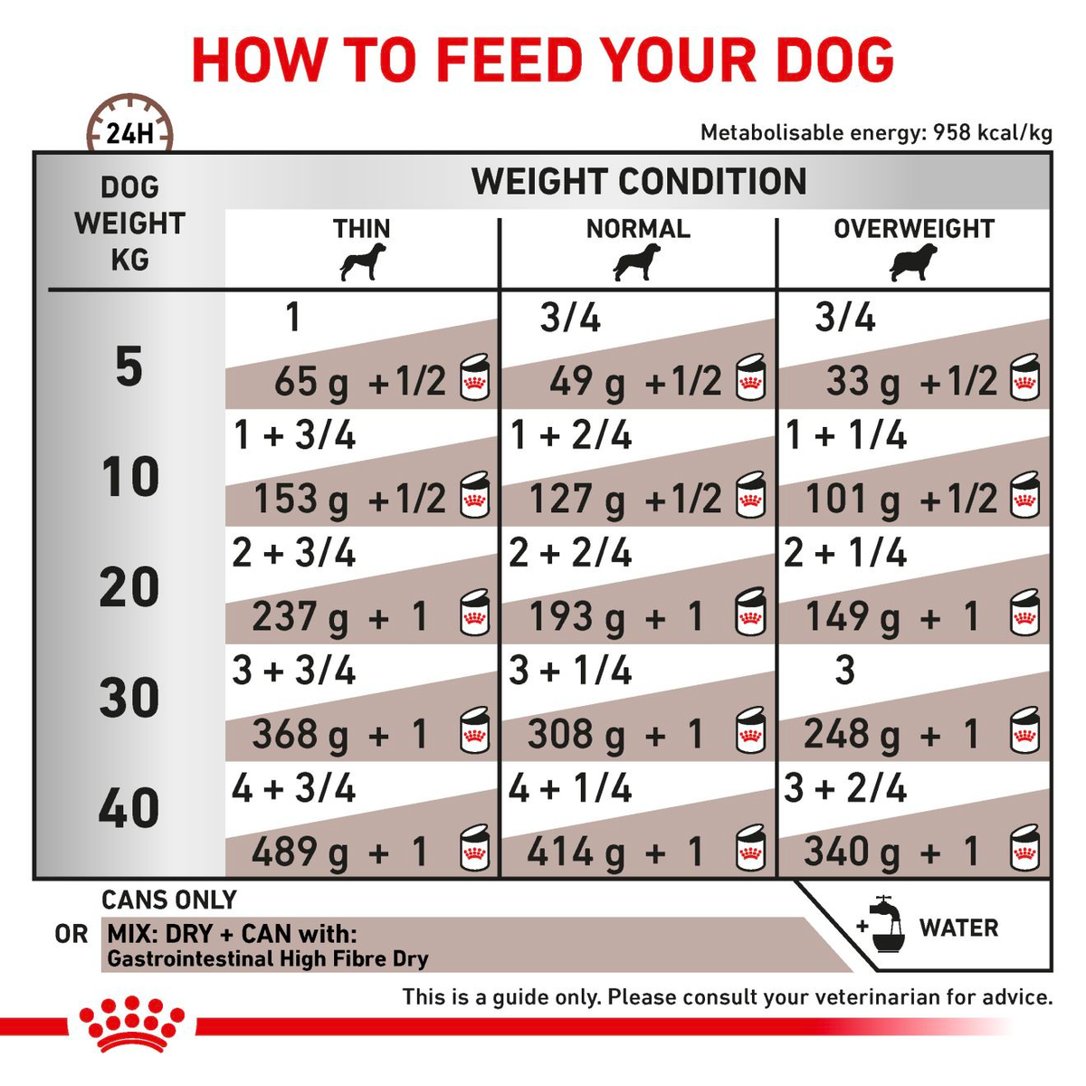 Royal Canin Veterinary Diets Gastrointestinal High Fibre Loaf säilykepurkki koiran märkäruoka 410 g MAISTELUPAKKAUS