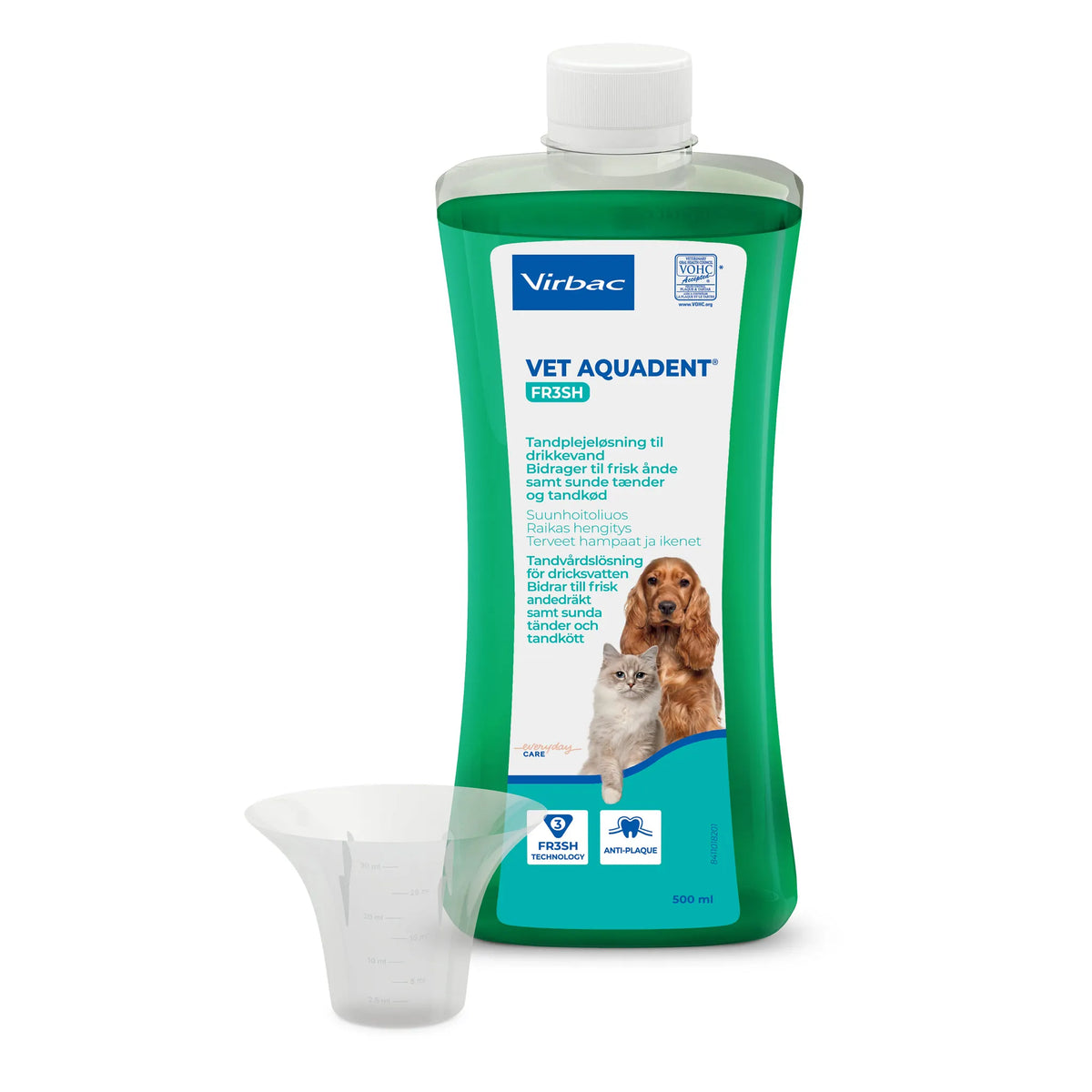 Vet Aquadent FR3SH liuos kissalle ja koiralle 500 ml