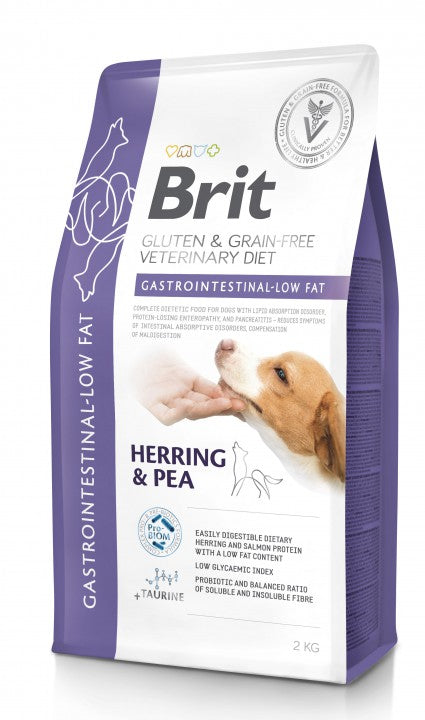 Brit Veterinary Diet Gastrointestinal-Low Fat Herring & Pea koiralle