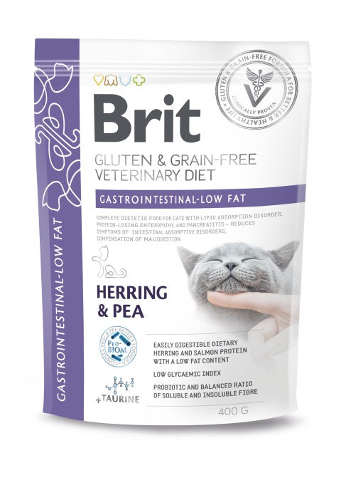Brit Veterinary Diet Gastrointestinal-Low Fat Herring & Pea kissalle
