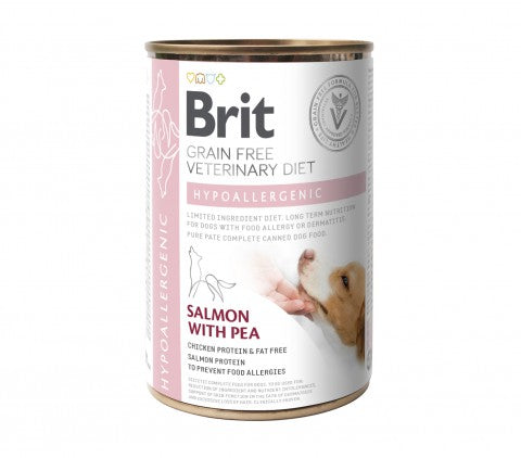 Brit Veterinary Diet Hypoallergenic Salmon with Pea koiralle 400 g MAISTELUPAKKAUS
