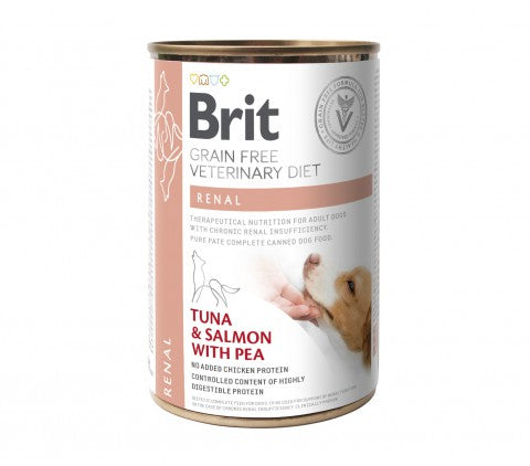 Brit Veterinary Diet Renal Tuna & Salmon with Pea koiralle 400 g MAISTELUPAKKAUS