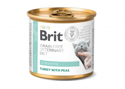 Brit Veterinary Diet Struvite Turkey with Peas kissalle 6 x 200 g