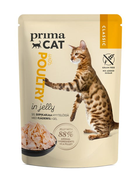 PrimaCat Classic Siipikarjaa hyytelössä kissoille 85 g MAISTELUPAKKAUS