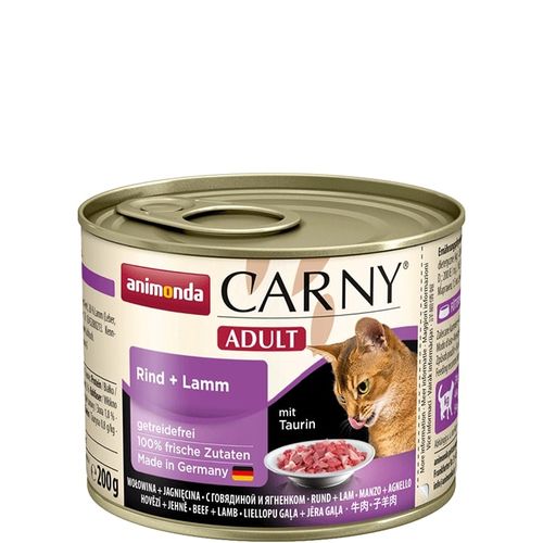 Animonda Carny Adult nauta & lammas kissalle 6 x 200 g