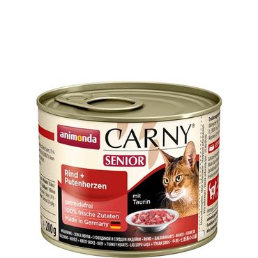 Animonda Carny Senior nauta & kalkkunan sydän kissalle 6 x 200 g