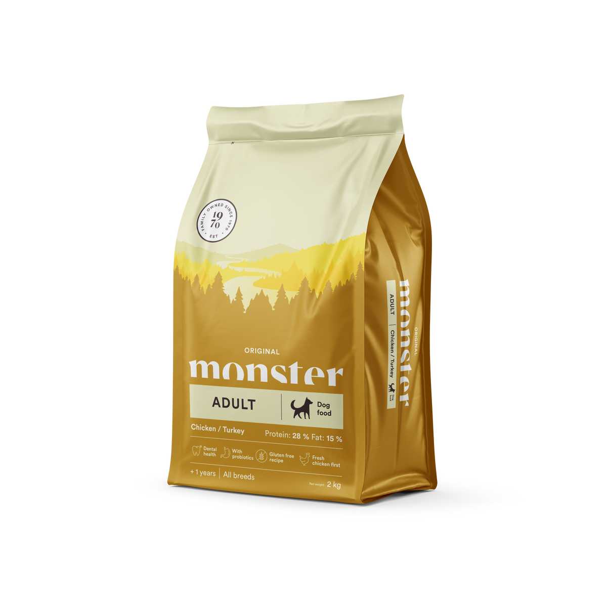Monster Dog Original Adult Chicken-Turkey koiralle